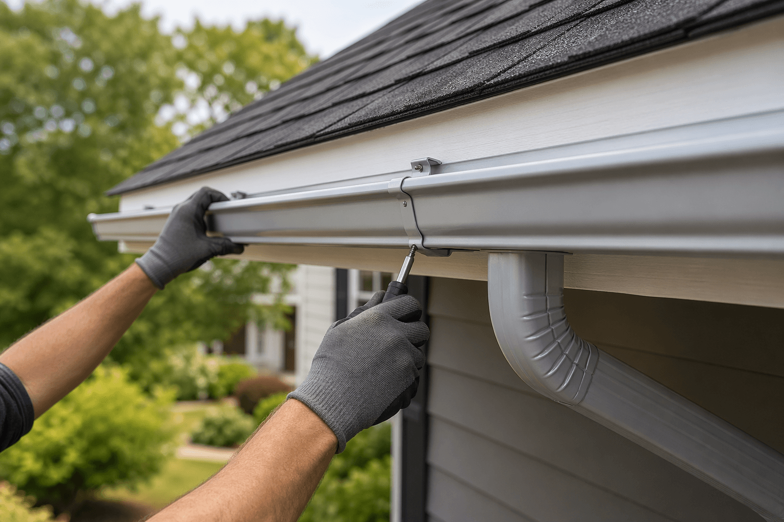 Gutters service by HomeCorp